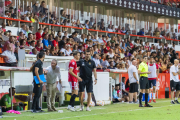 Raül Agné durant un partit al Nou Estadi aquesta temporada.