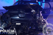 Parte frontal del vehicle accidentat.