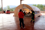 Imatge del Centre de Comandament Avançat per l'incendi de Corbera d'Ebre.