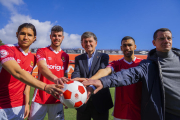 D'esquerra a dreta, Juan Camilo Becerra, Elías Pérez, el president Josep Maria Andreu, Dani Romera i Sergi Parés.