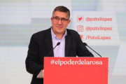 El portaveu del PSOE al congrés, Patxi L´ópez, en un acte a la seiu del PSC, a Barcelona.