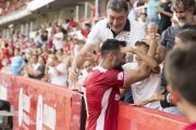 Andrei Lupu, qui podria ser l'amenaça del Nàstic en el partit de Copa contra el Màlaga, celebrant un gol durant la pretemporada.