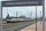 Imatge de l'estació de l'Aldea-Amposta-Tortosa.