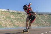 Carla Plana durant un dels entrenaments al Velòdrom.