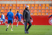 Iñaki Alonso durante el primer entrenamiento.