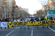 Manifestació contra el racisme a Barcelona.