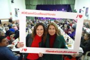 Sandra Guaita i Raquel Sánchez a la Festa de la Gent Gran promoguda pel PSC al Centro Cultural Extremeño de Reus.