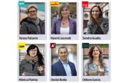 Els candidats dels sis partits actualment amb representació al ple.