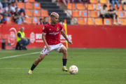 Andy Escudero durante el partido del domingo contra el Real Unión de Irún.