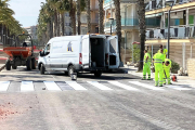 Imatge del passeig Miramar de Salou durant les actuacions.