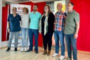 Vidal, a la dreta, acompanyat dels companys de candidatura.