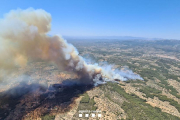 Imagen aérea del incendio del Perelló.