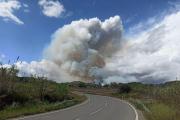 Imatge de l'incendi a Bonastre.