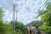 Un Agent Rural inspeccionant una de les línies