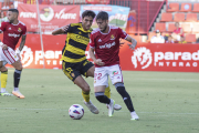 Jaume Jardí durant el darrer amistós de la pretemporada contra el Real Zaragoza.