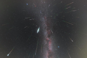 Imatge de la pluja d'estels, Perseids.