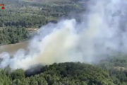 Imatge aeria de l'incendi del Perelló.