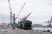 Un tren al Port de Tarragona.