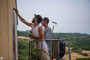 Víctor García ja ha pintat el mural de l'Eixample de Cambrils en altres ocasions.