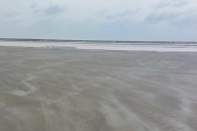 La Barra del Trabucador inundada.