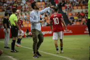 Dani Vidal durant un partit del Nàstic.