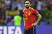 Imatge de Dani Carvajal durant el Mundial de Russia 2018.