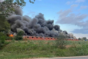 Un incendio en una granja de cerdos en Cornellà del Terri, en el Pla de l'Estany.