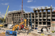 Imagen del estado de las obras en el Camp Nou de la semana pasada.