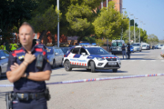 Imatge dels Mossos al lloc on s'han produït els fets.