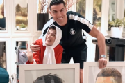 Imatge de Cristiano Ronaldo amb l'artista.