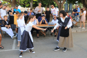 Dues parelles del campionat infantil de morra, durant una de les partides celebrades a la Ràpita.