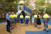 Roda de premsa de presentació del Pla intensiu de neteja i manteniment de les zones de jocs infantils.