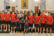 Imatge de la recepció dels esportistes a l'Ajuntament de Reus.