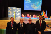 Juan Manuel Benítez, degà d'Economia i Turisme de la Universitat de Las Palmas; Jafar Jafari, Pere Granados i el regidor Yeray Moreno.