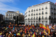 Manifestación del PP contra la amnistía en la Puerta del Sol de Madrid.