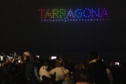 Imatge del primer espectacle amb drons a Tarragona.