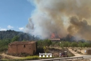 Imatge de l'incendi d'Horta de Sant Joan.