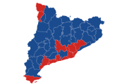 Força més votada a cada comarca.