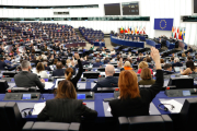 Votació al ple del Parlament Europeu d'Estrasburg.