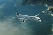 Airbus A350 que operarà entre Barcelona i Hong Kong a partir del 2 de juliol.
