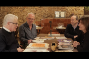 Joan Cavallé, Magí Sunyer, Fermí Roig i Lurdes Malgrat al restaurant Les Coques, antic ‘Poetes’.