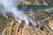 Imatge aèria de l'incendi de Xerta.