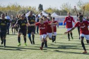 Imatge d'un partit entre el Nàstic i la UD Las Palmas en una jornada de LaLiga genuine disputada l'any passat al al Futbol Salou Sports Cente.