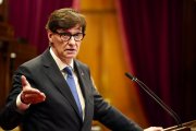 El president de la Generalitat, Salvador Illa, intervé en el marc del debat de política general