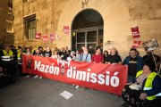 Imatge de la manifestació de dissabte contra la gestió de la DANA de Mazón