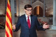 El president de la Generalitat, Salvador Illa, durant el discurs institucional de Nadal