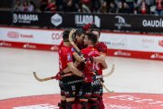 Els jugadors del Reus Deportiu Virginias celebrant una victòria en un partit d’aquesta temporada.