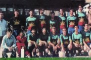 La plantilla del CF Biafra l’any 1970 al camp del Reus Deportiu.