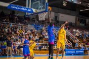 Ousmane Ndour durant el partit contra el Gran Canaria