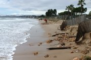 Imatge de la Platja Llarga després del temporal